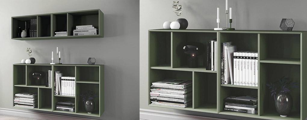 klassisk z-cube 6 bogreol i grøn